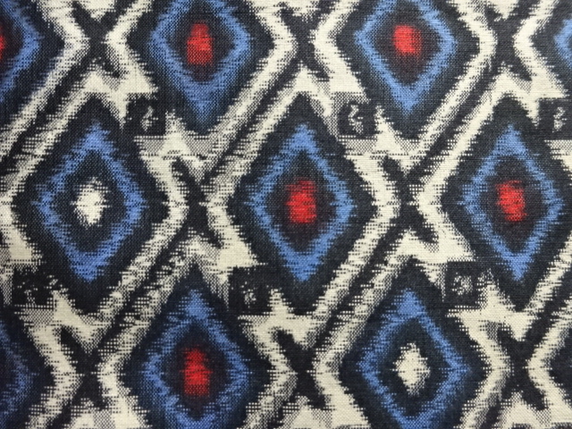 JAPANESE KIMONO / ANTIQUE ENSEMBLE KIMONO / SILK / MEISEN / WOVEN GEOMETRIC